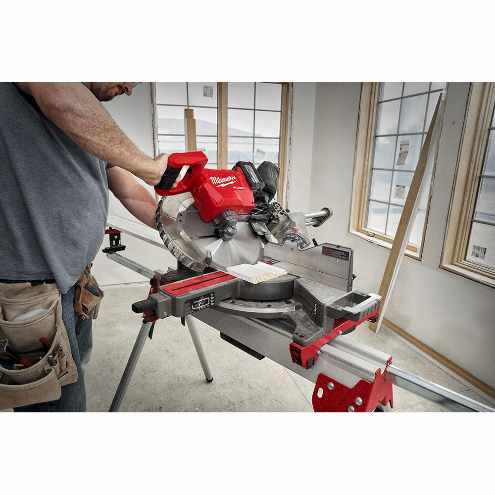 MILWAUKEE Miter Saw Kit 12 in Blade Dia., 55° Left to 60° Right 56HF52273921HD Grainger