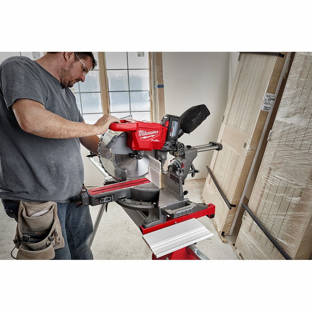 MILWAUKEE Miter Saw 12 in Blade Dia., 55° Left to 60° Right 56HF51273920 Grainger