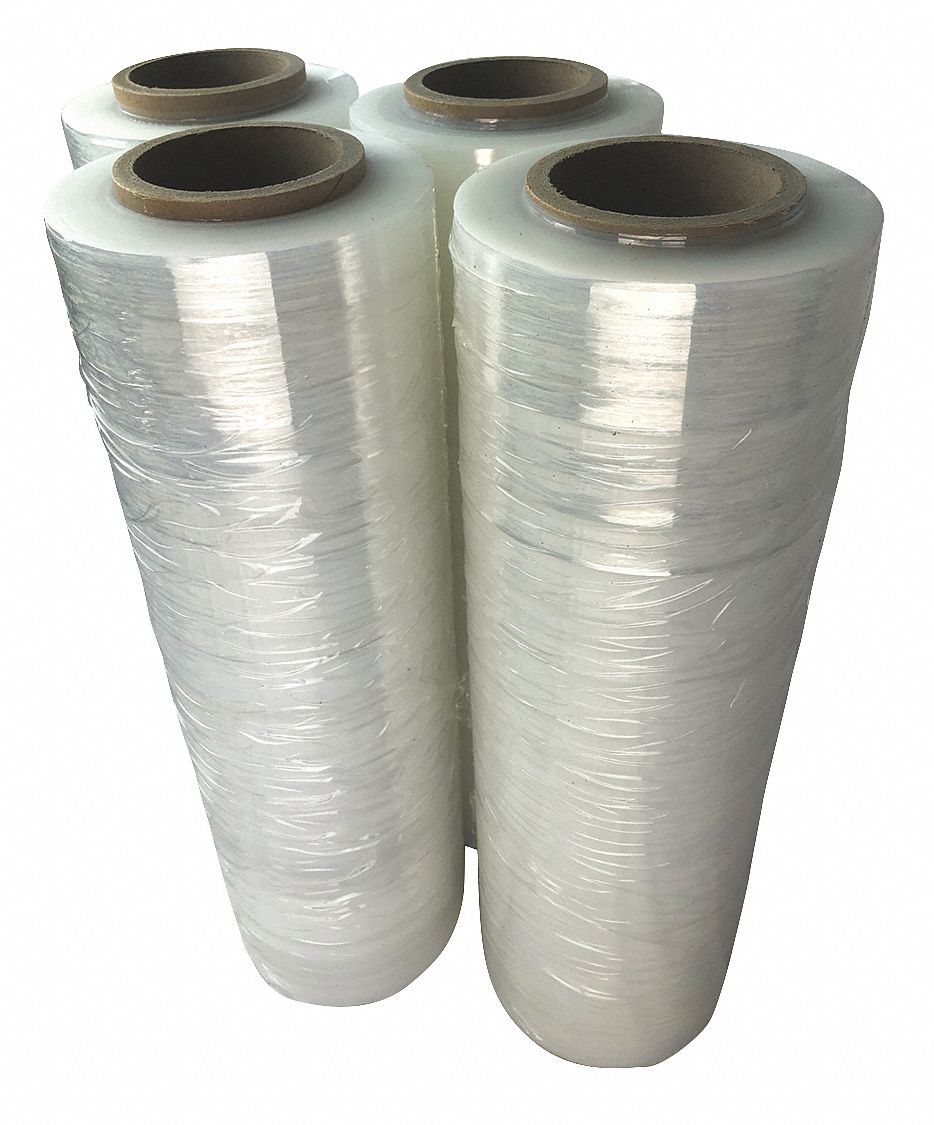GRAINGER APPROVED Stretch Wrap 65 ga Gauge, 17 in Overall Wd, 1,500 ft