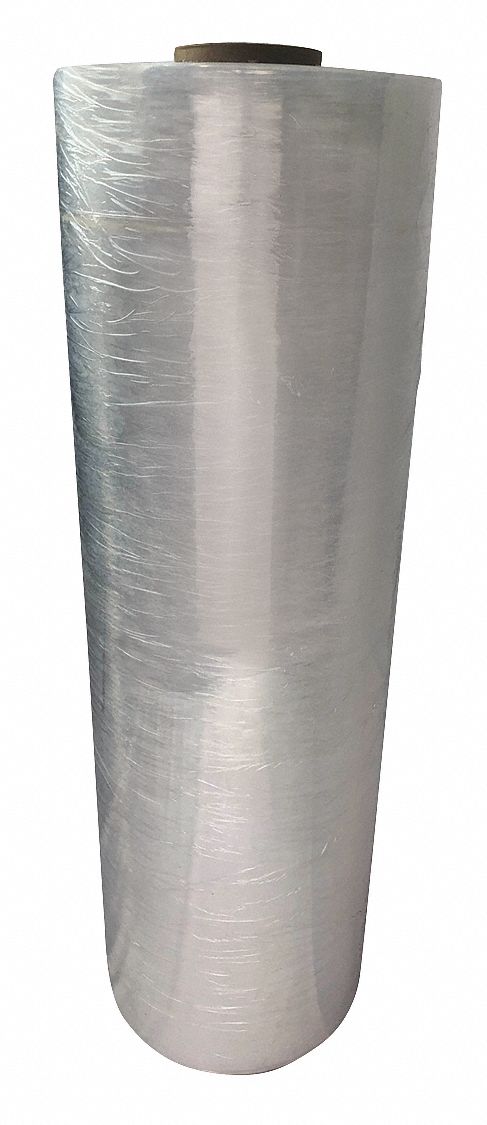Stretch Wrap: 100 ga Gauge, 30 in Overall Wd, 4,500 ft Overall Lg, Clear, Cast Stretch Wrap