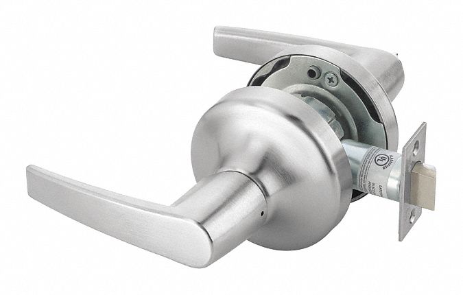Door Lockset: Passage Lever Locksets, Chrome, ADA Compliant