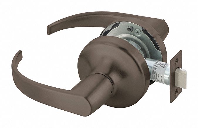 Door Lockset: Passage Lever Locksets, Bronze, ADA Compliant