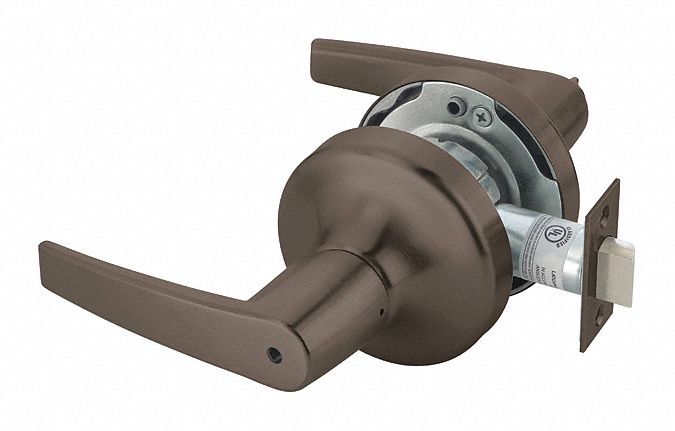 Door Lockset: Privacy Lever Locksets, Bronze, ADA Compliant
