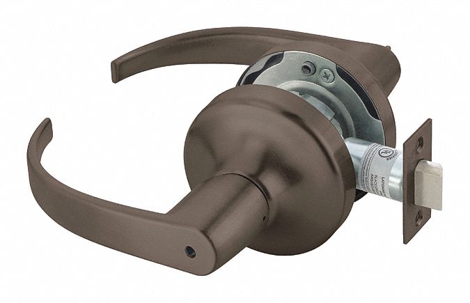 Door Lockset: Privacy Lever Locksets, Bronze, ADA Compliant