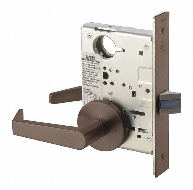 Door Lockset: Passage Lever Locksets, Bronze, ADA Compliant
