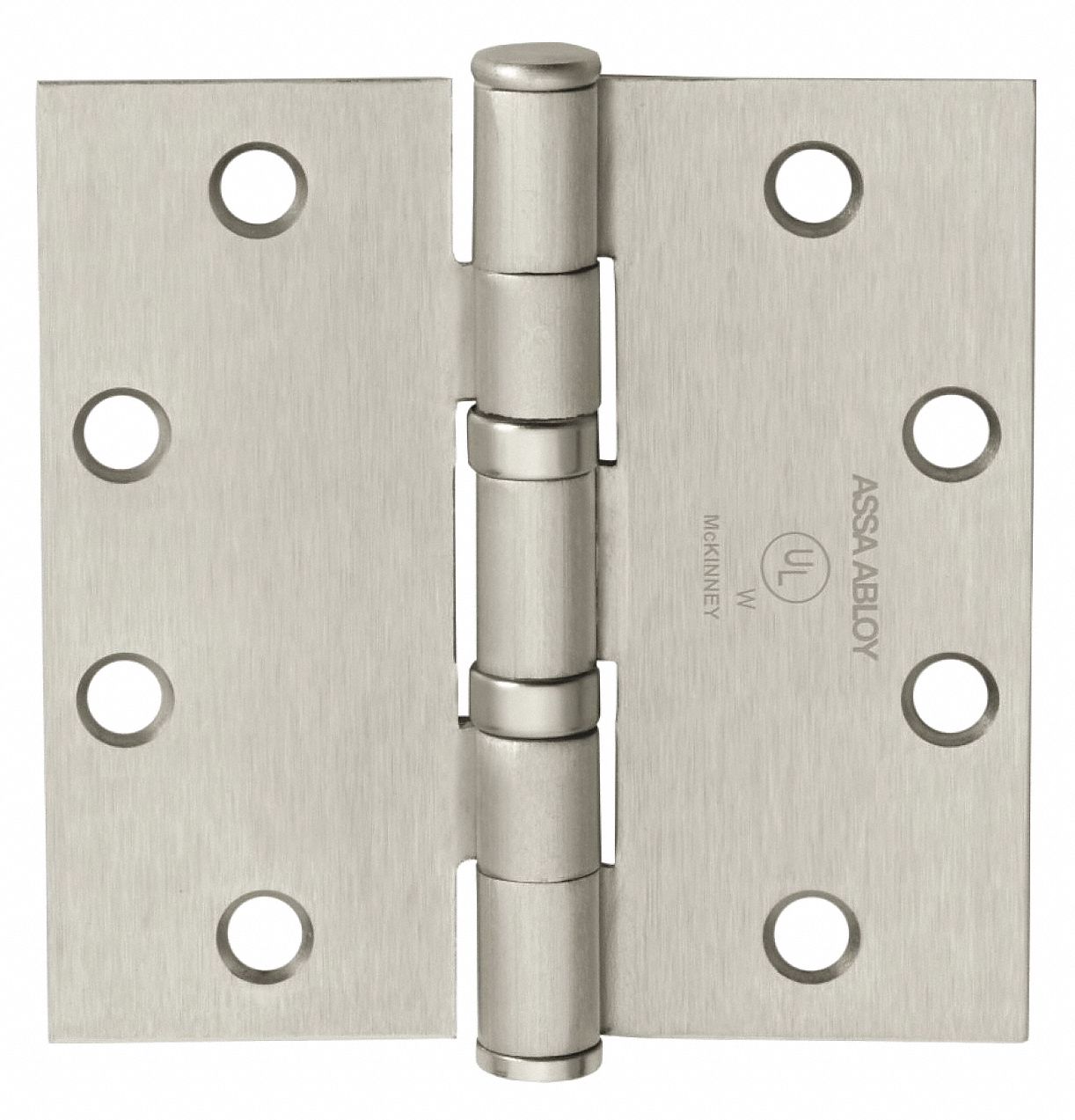 Butt Hinge: Steel, Full Mortise, 1 15/16 in Leaf Wd