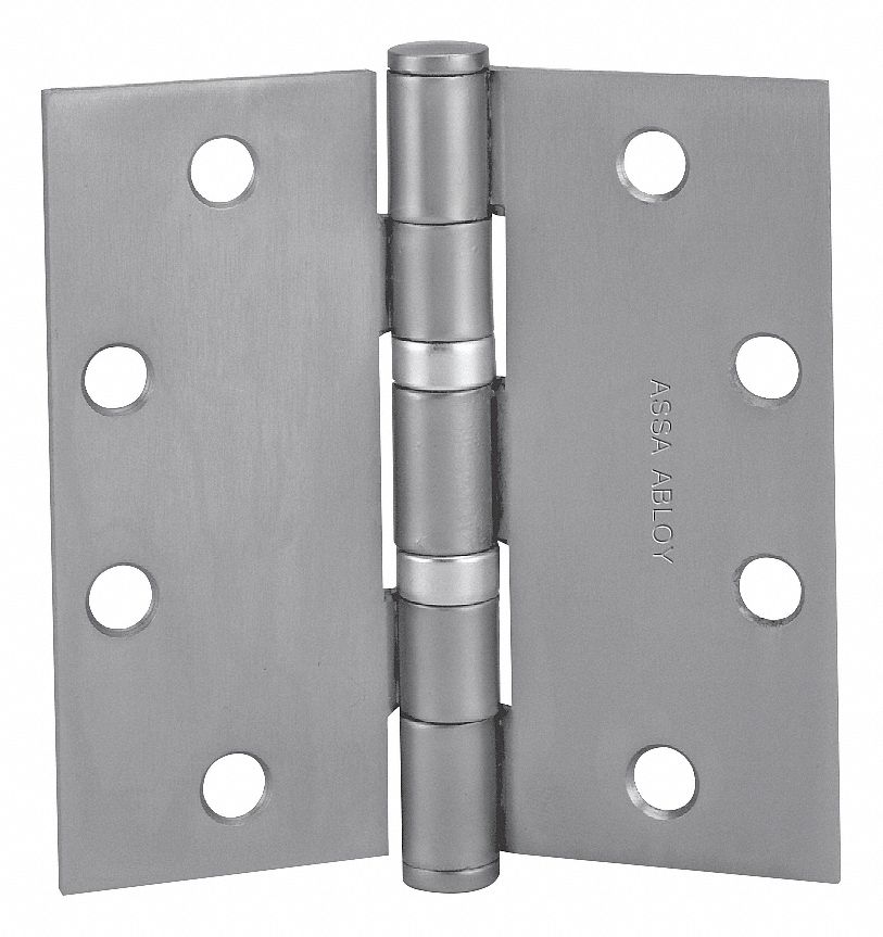 MCKINNEY Hinge: 4 Holes per Leaf, Square, Chrome