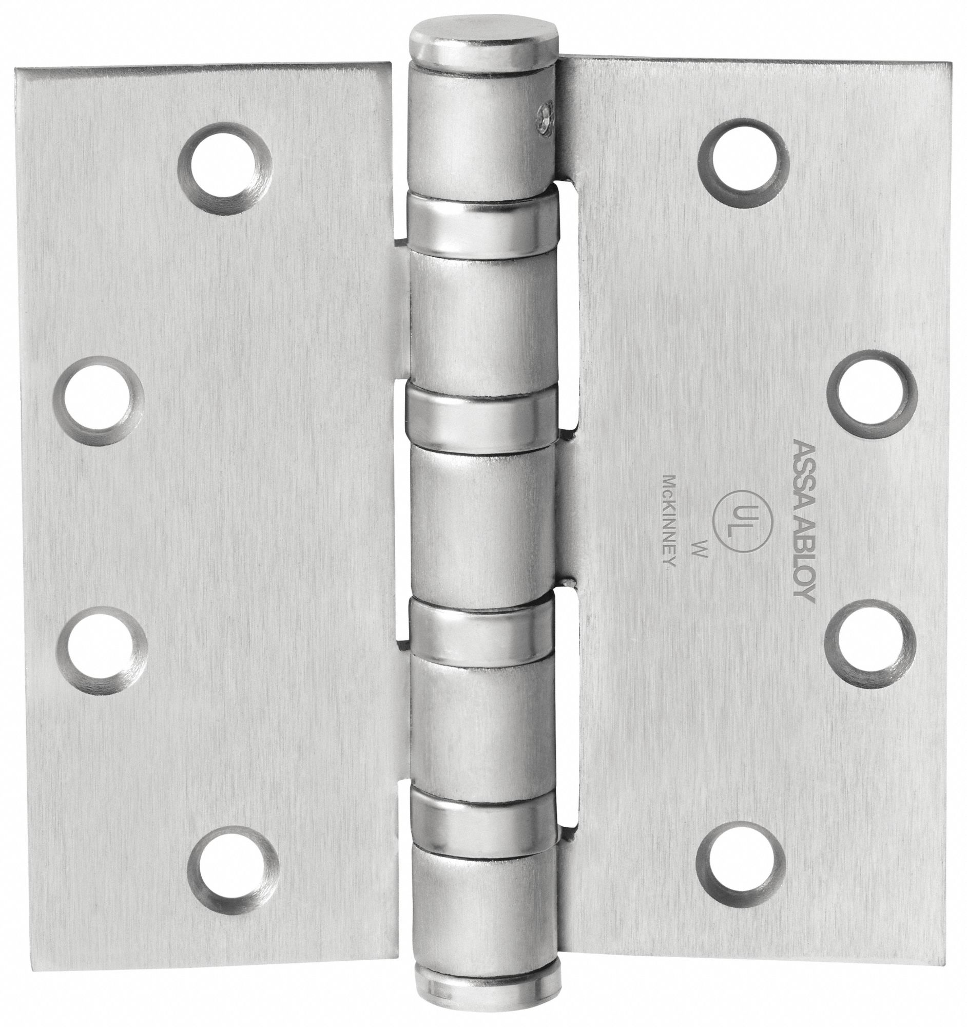 Butt Hinge: Steel, Full Mortise, 2 1/4 in Leaf Wd