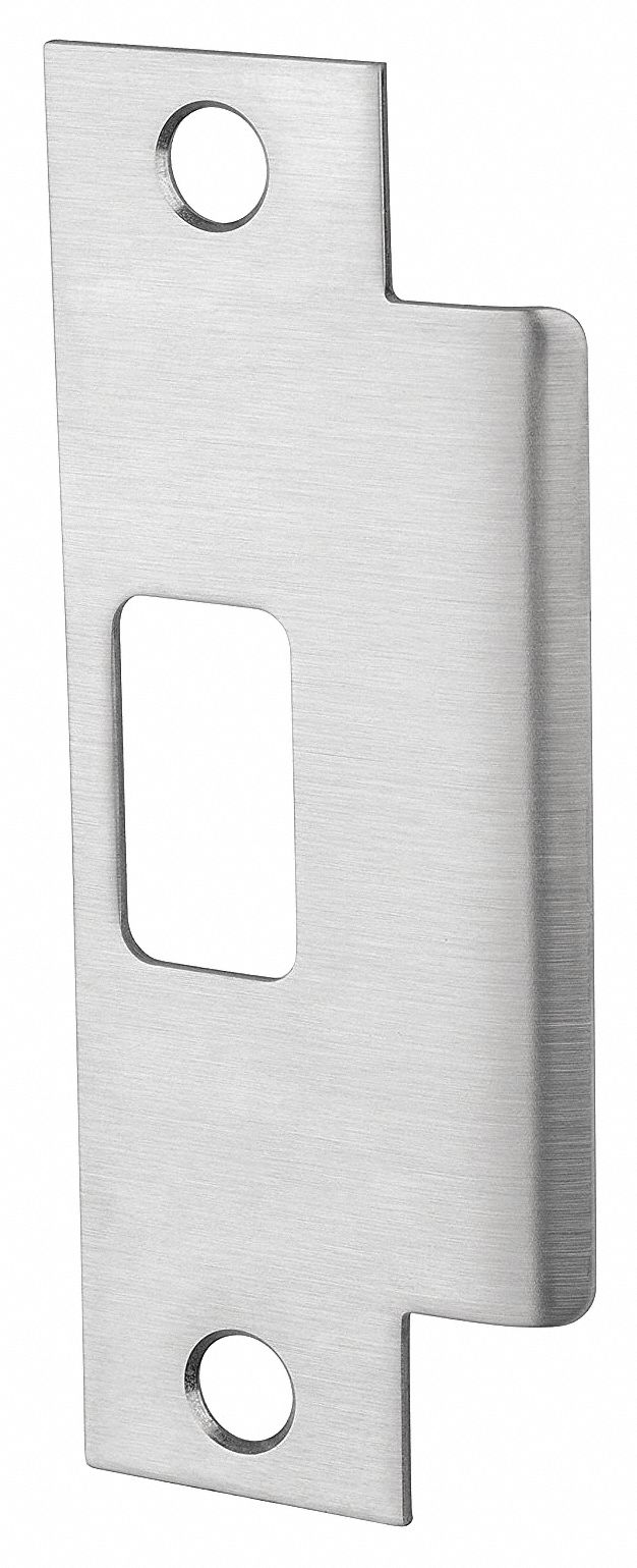 Door Strike Plate Chrome, Satin Chromium-Plated