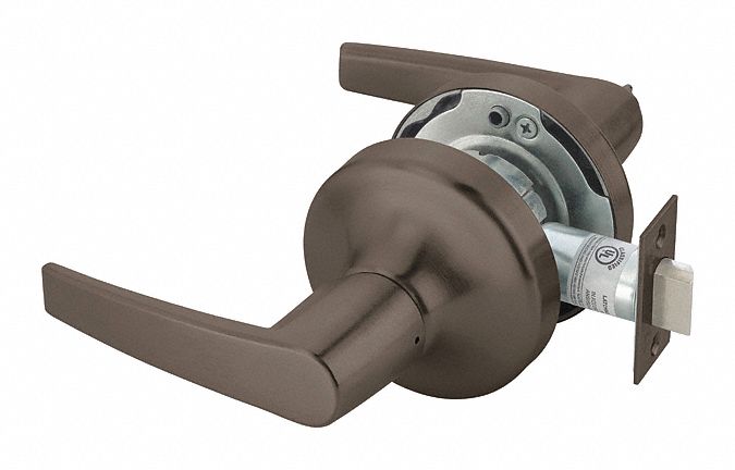 Door Lockset: Passage Lever Locksets, Bronze, ADA Compliant