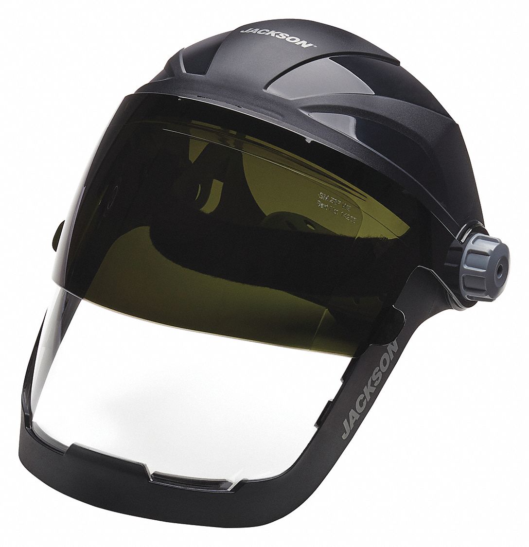 FACESHIELD, FULL FRAME, RATCHET, W8, BLK/CLEAR/SHADE 8 IR, ANTI-FOG, PC, CSA, X-LARGE