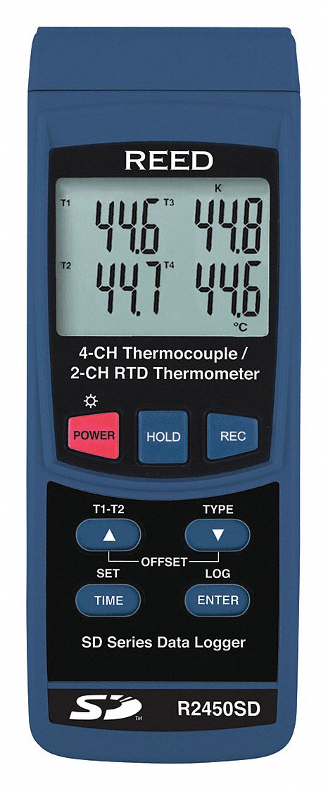 DATA LOGGING THERMOMETER, DATA HOLD, +/- 0.4% + 1 DEGREE ACCURACY, 0.1 DEGREE RESOLUTION