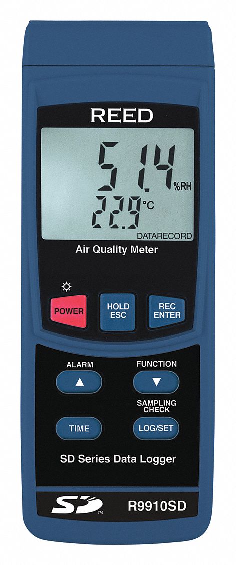 Supco IAQ55 Handheld Indoor Air Quality Monitor, 0 to 2000 ppm, 1 ppm  Resolution, -75 ppm Accuracy