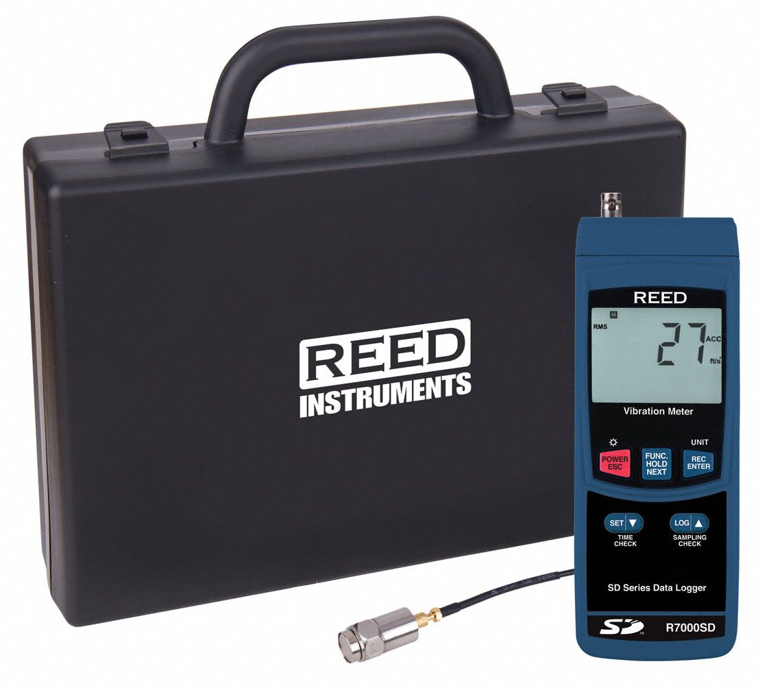 REED INSTRUMENTS Vibration Meter, 656ft/s2, 200m/s2, 20.39g 56HN74