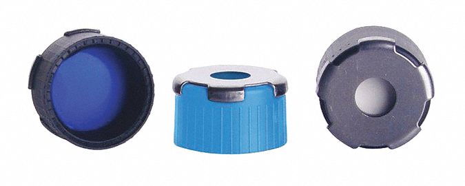 Cap, 18 mm Dia, Blue, PK100