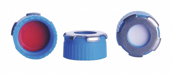 Cap, 9 mm Dia, Blue, PK100