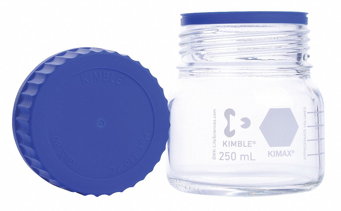 Bottle: 338 oz Labware Capacity - English, Type I Borosilicate Glass, Includes Closure