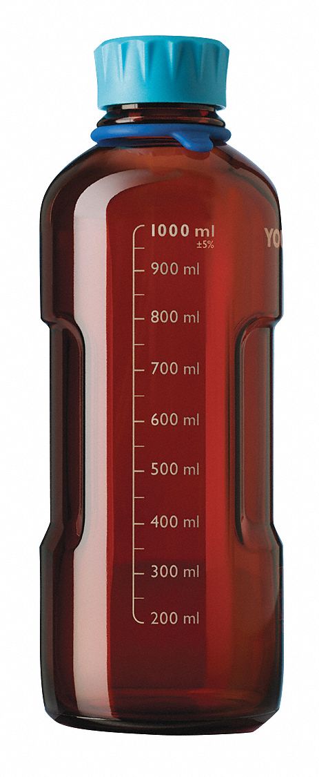 Bottle: Borosilicate Glass, 250 mL Capacity - mL, 8.45 fl oz Capacity - oz, 66 mm Body Dia, Type I