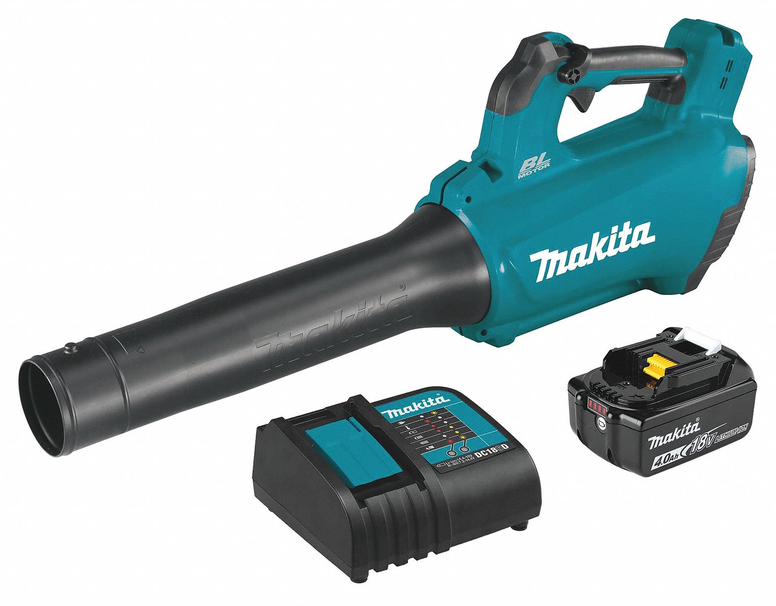 MAKITA LiIon Battery Type, Cordless Blower, 459 cfm, 116 mph Max. Air