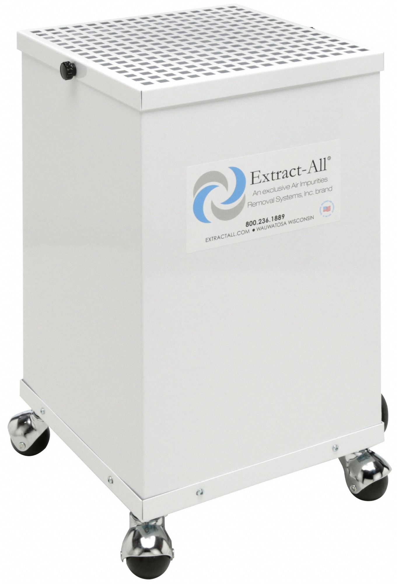 Air Scrubber: Steel, Negative Air Pressure/Particulate Filtration, 1, 200 sq ft Max Coverage Area