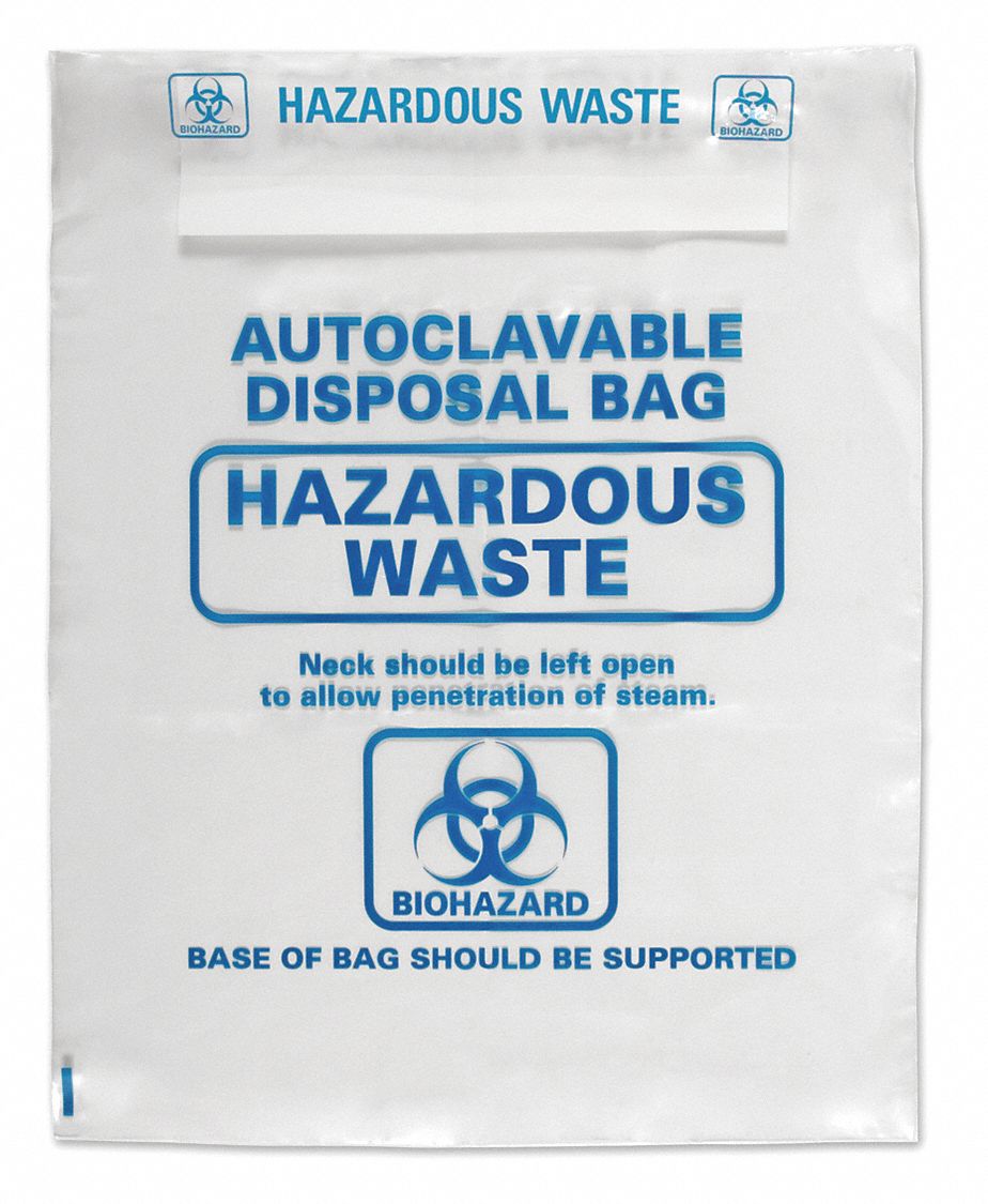 Biohazard Bag,31 7/8in L,24inW,CLR,PK200 Grainger