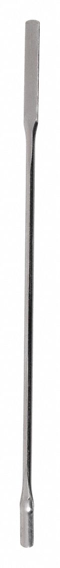 Spatula: Spatula, Non-Sterile, Stainless Steel, 6 1/4 in Overall Lg, 1 1/4 in Overall Wd, Glazed