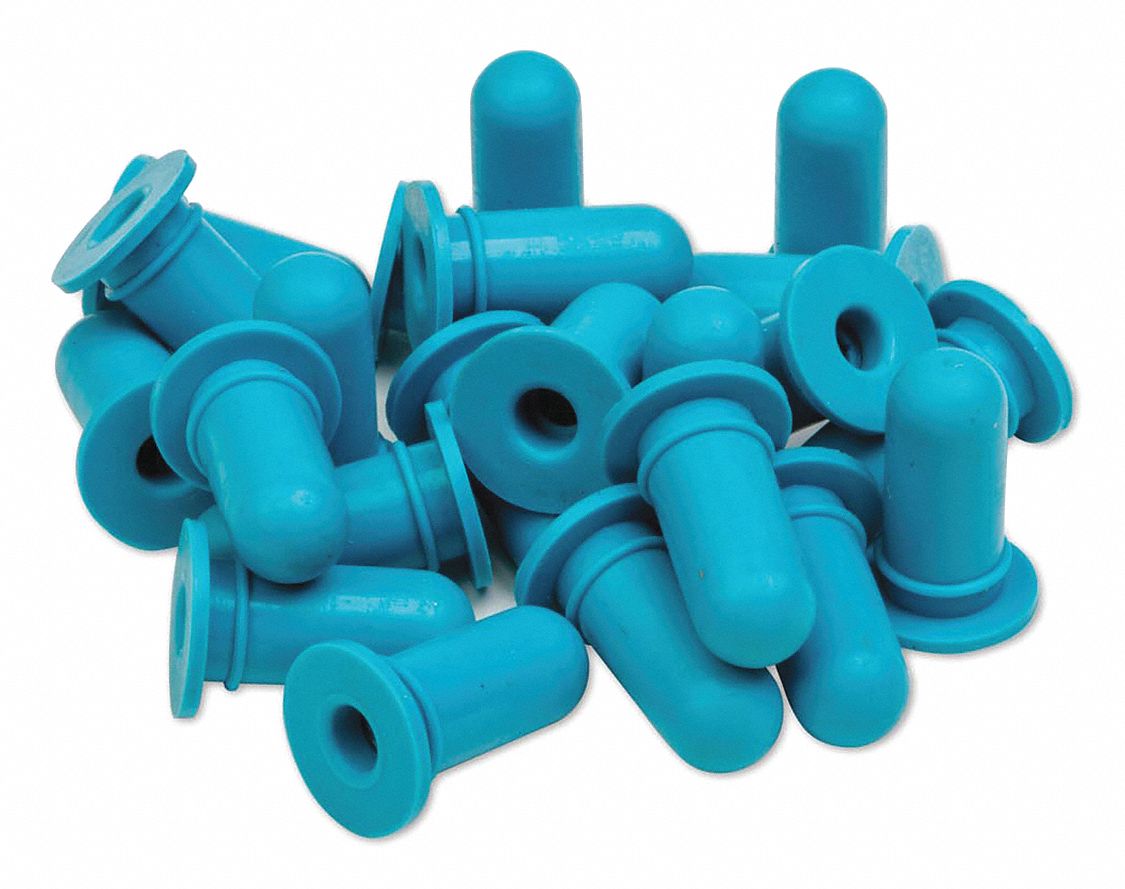 Pipette Filler: Rubber, 3 mL Capacity - Max, 1 5/8 in Overall Ht