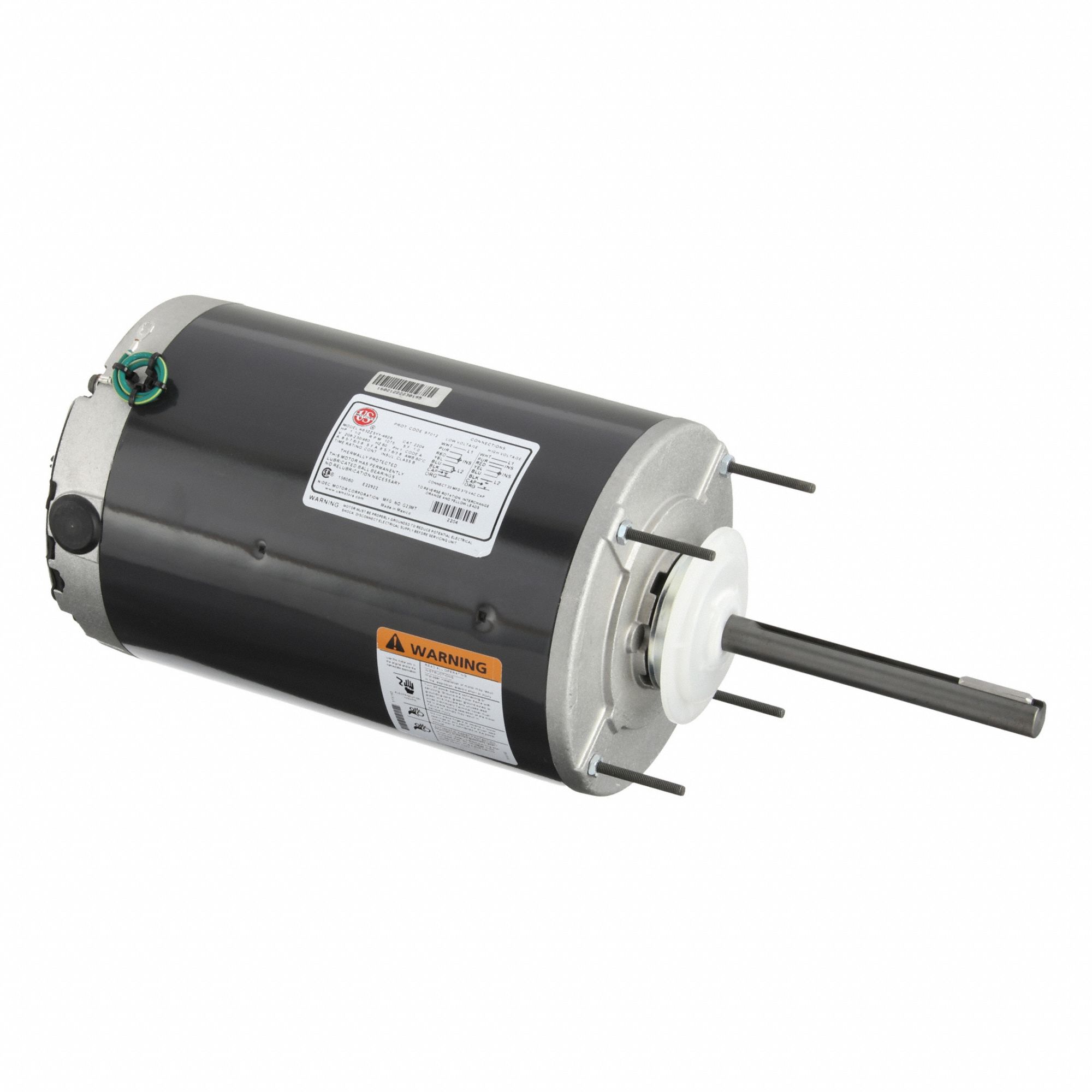 Permanent Split Capacitor Motor: Hub/Stud Mount, Totally Enclosed Air-Over, 1 Speed