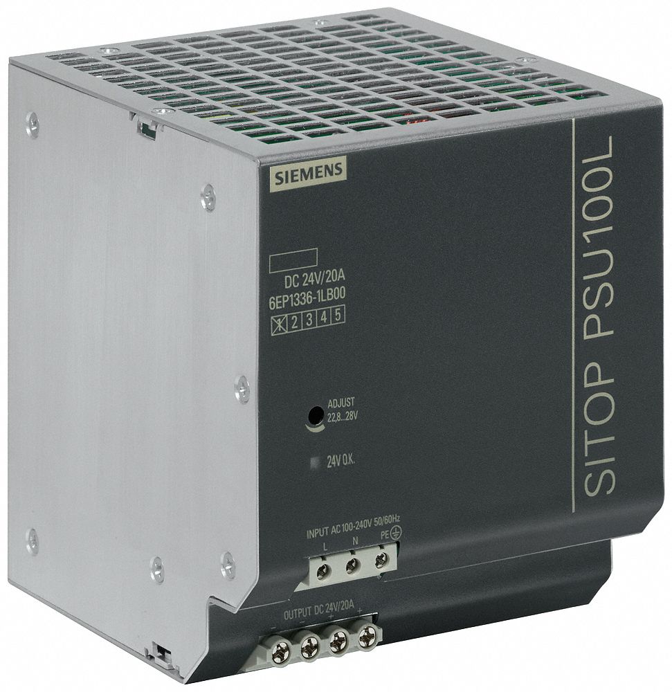 SITOP Stabilized Power Supply 100 to 240 V AC, Single, 24V DC, 480W