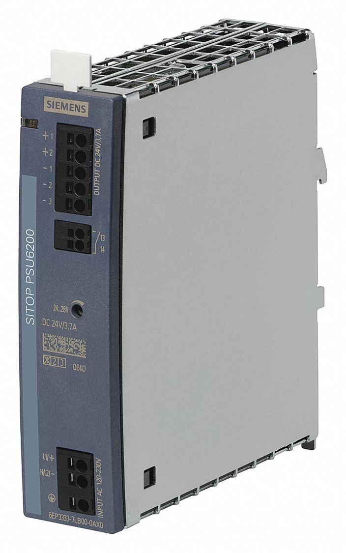 Stabilized Power Supply: DIN Rail, 89 W Output Power - Rated, 3.7 A Current - Output