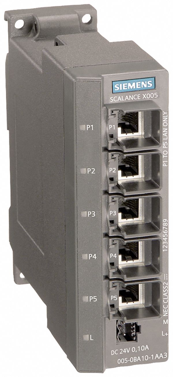 IE Entry Level Switch: 5 Port Unmanaged, 5, RJ45, 24V DC, 10/100 Mbit/s