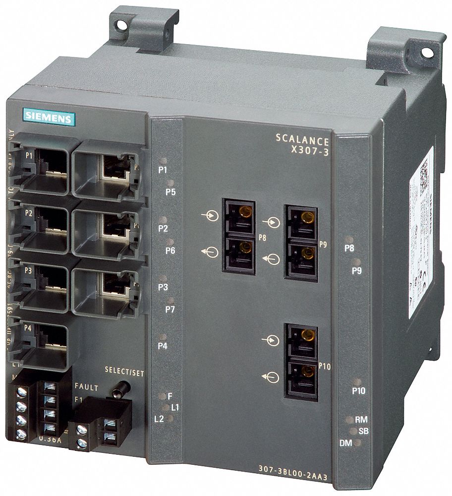 IE Switch: 10 Port Managed, 7/3, RJ45/SC Multimode, 24V DC, 10/100/1000 Mbit/s