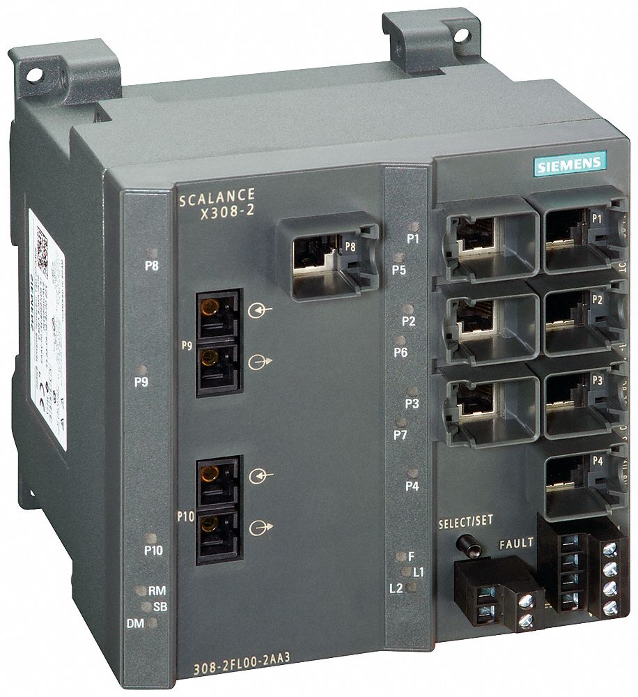 IE Switch: 10 Port Managed, 8/2, RJ45/SC Multimode, 24V DC, 10/100/1000 Mbit/s