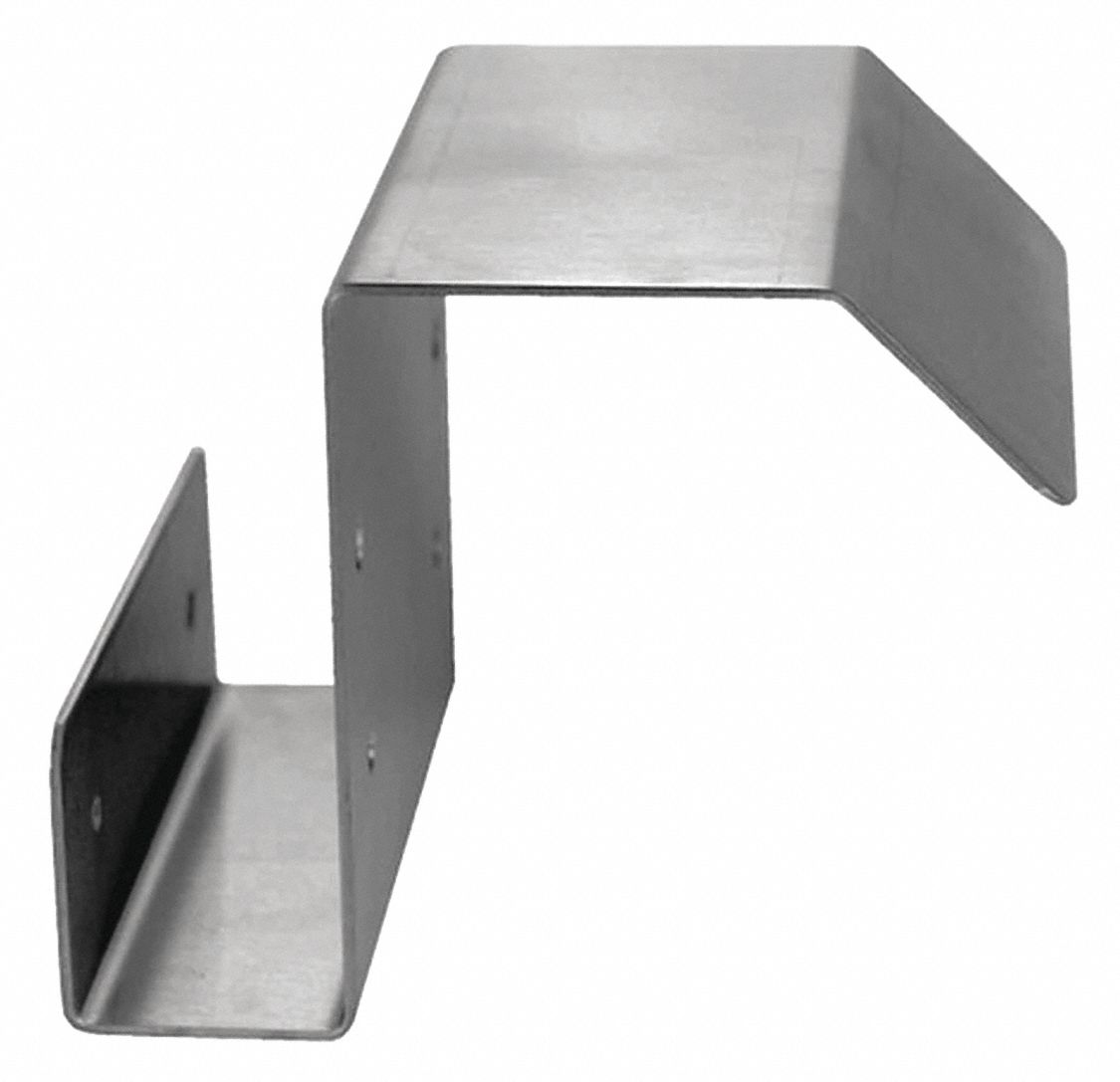 Door Pull: 5 1/2 in Wd, 5 in Ht, Stainless Steel