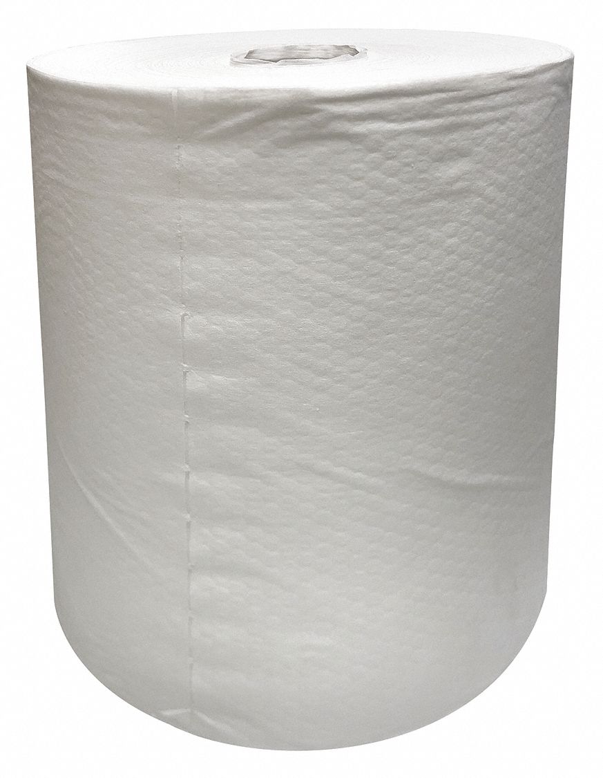 Dry Wipe Roll: Centerpull Roll, Snaps, White, 500 Sheets, 10 in x 7 in Sheet Size, 6 PK