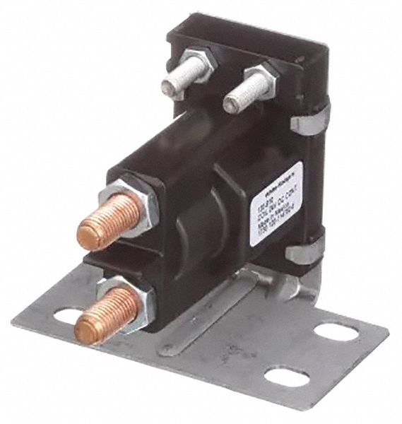 DC Contactor: 100 A Current Rating, 24 V DC Coil Volt, SPST-NO, 4 Terminals, Continuous, #10-32