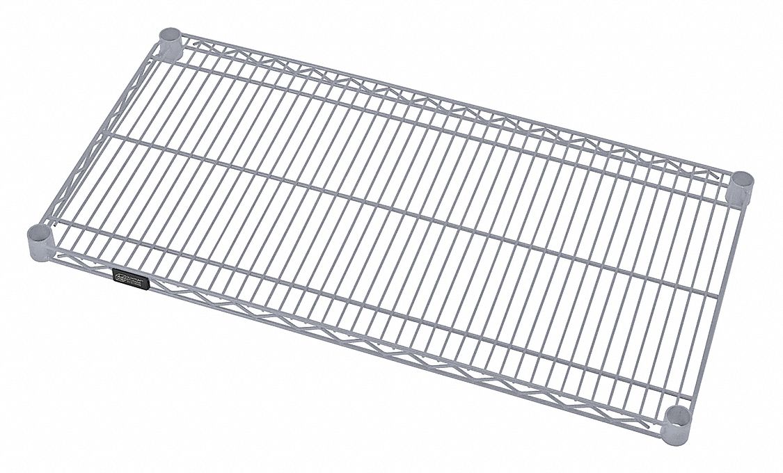 QUANTUM, 48 in x 24 in, 1 Shelves, Wire Shelf 56JG372448GY Grainger
