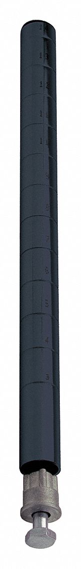 Shelving Post: 14 in x 1 in, Steel, Quick-Adjust, Black, 1 Posts