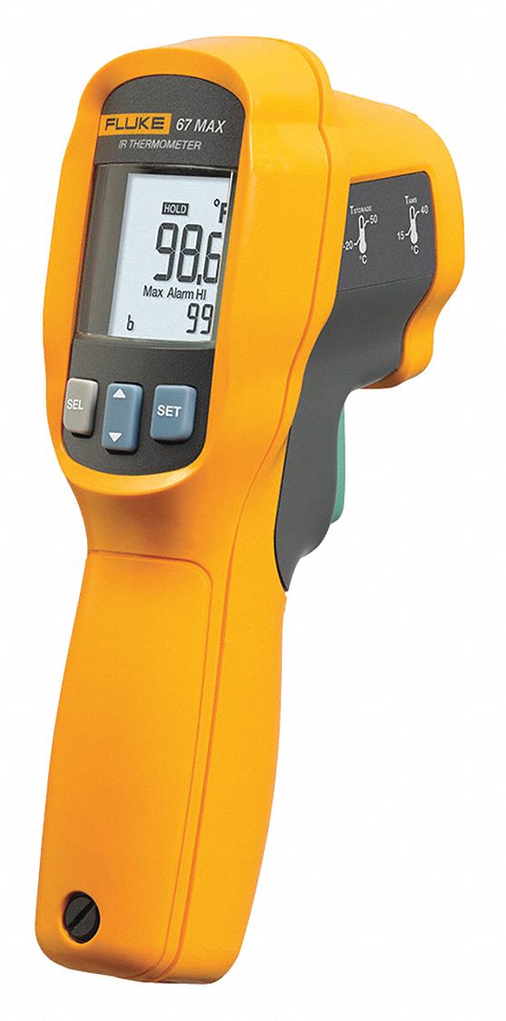 FLUKE Infrared Thermometer, Forehead, 6 7/8 in Length 56JH07FLUKE67