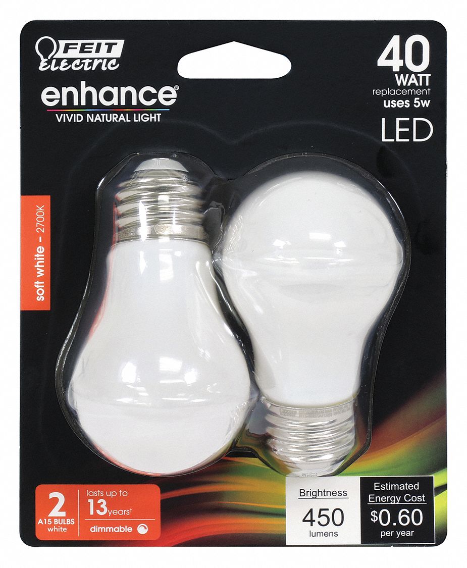 LED 5 W A15 Medium Screw (E26) PK2