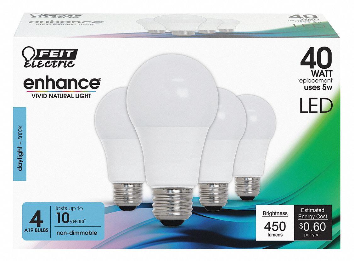 FEIT ELECTRIC, A19, Medium Screw (E26), LED Bulb 56JH68OM40/950CA10K