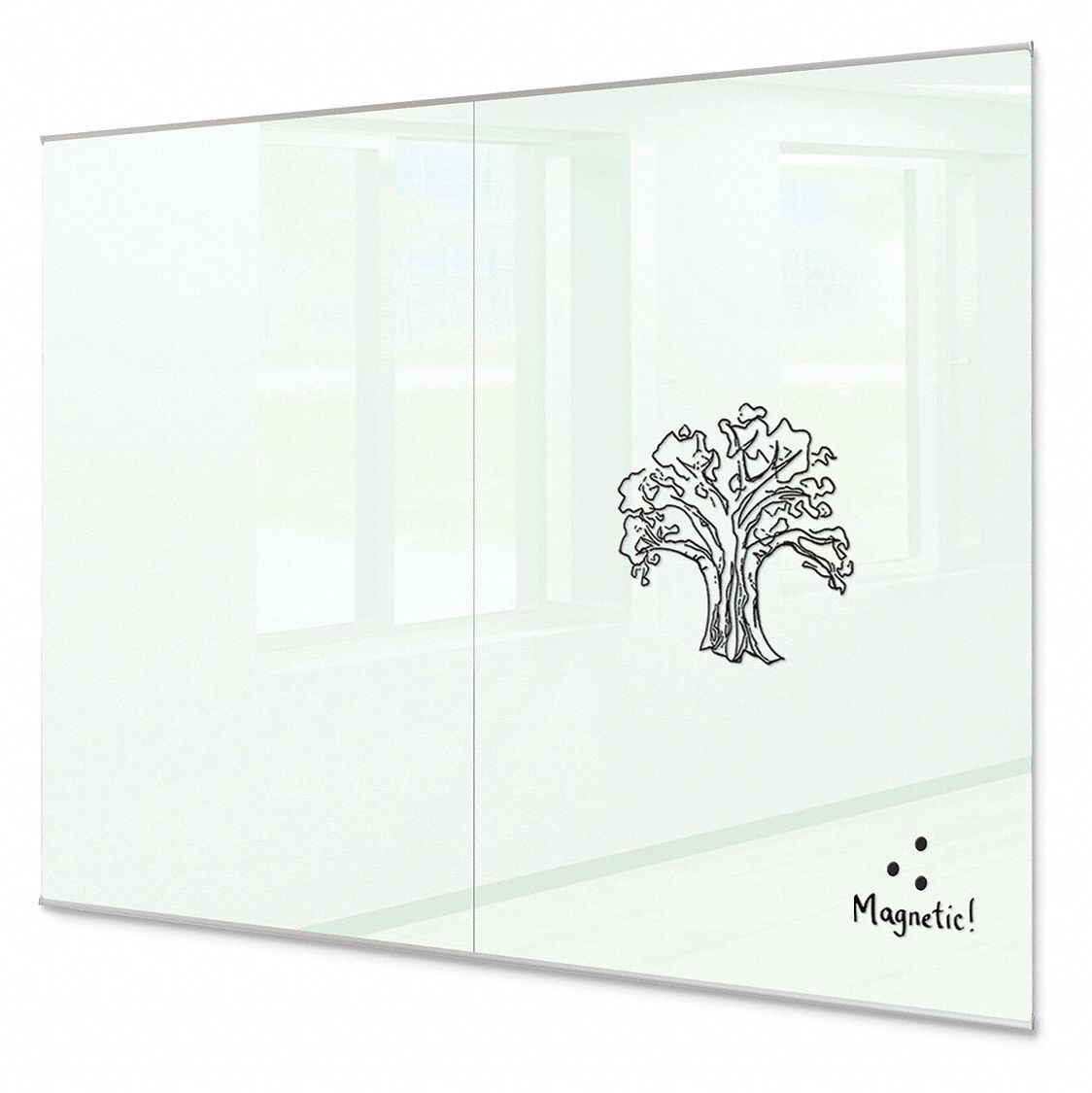 Wall Mounted, 72 in Dry Erase Ht, Dry Erase Board 56JK68GWD608