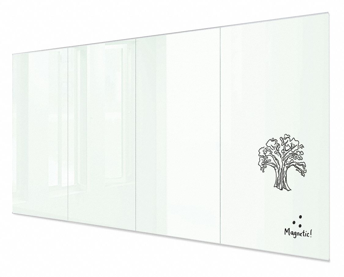 Dry Erase Board, Magnetic, Wall Mnt, White