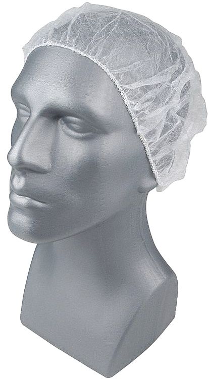 Bouffant Cap, Polypropylene, White, PK1000