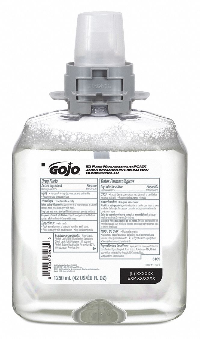 GOJO Unscented, Foam, Hand Soap, 1,250 mL, Cartridge, FMX12™, PK 4
