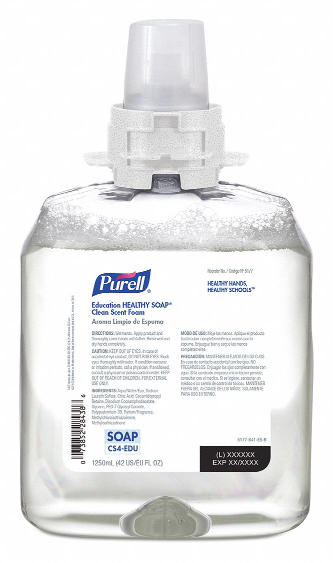 PURELL, Foam, Hypoallergenic, Hand Soap 56JM43517704 Grainger
