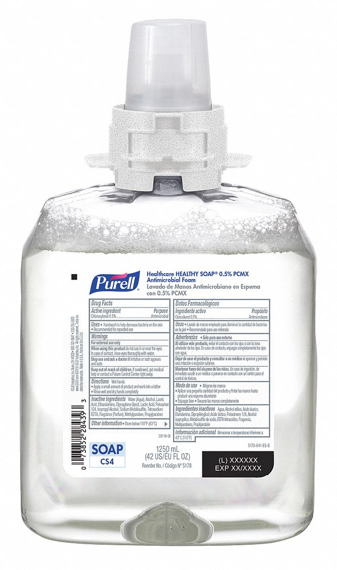 PURELL Unscented, Foam, Hand Soap, 1,250 mL, Cartridge, FMX12™, PK 4