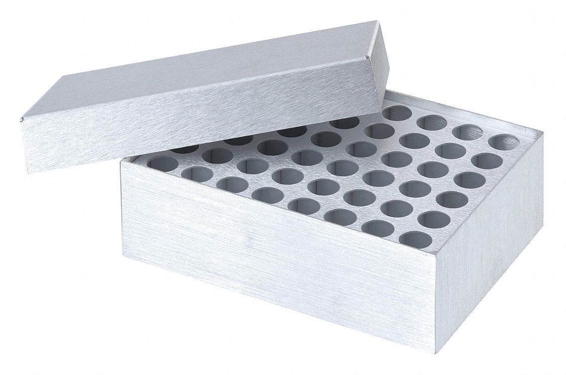 Homogonizer Cryo-Block: 4 7/8 in Overall Lg, 3 5/8 in Overall Wd, Aluminum, 0450008