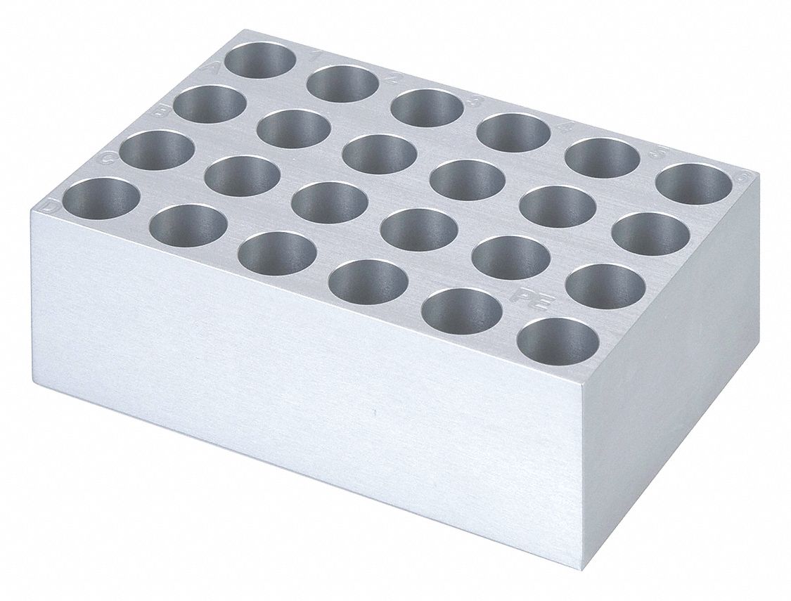 Homogonizer Cryo-Block: 4 1/2 in Overall Lg, 3 in Overall Wd, Aluminum