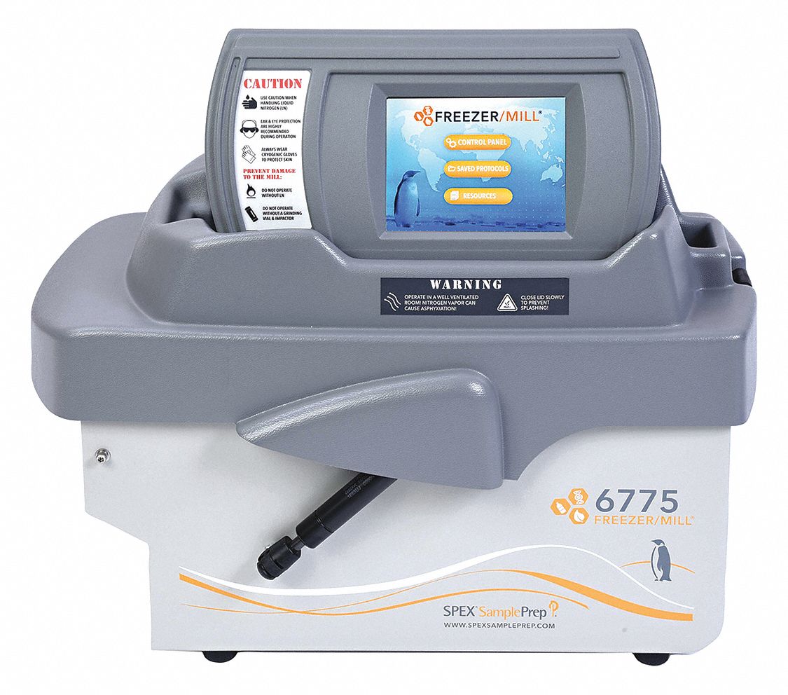 SPEX SAMPLEPREP, 0.5 to 5mL, 7 mm Max. Grain Size, Cryogenic Grinder